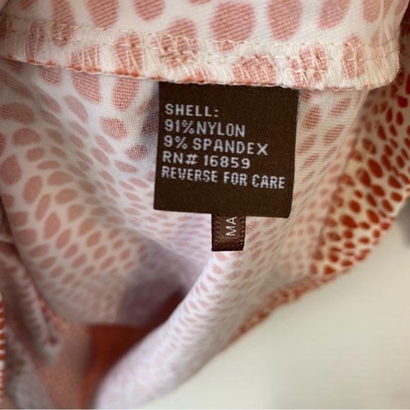 J. MCLAUGHLIN Orange Giraffe Print Side Gathered Catalina Cloth Tunic Top! Large - Picture 6 of 8